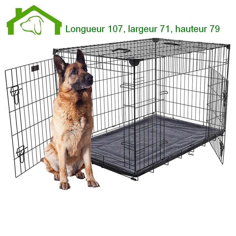 Cage Métallique Dintérieur Pour Moyen Petit Chien L76xl53xh61 Lucky Dog
