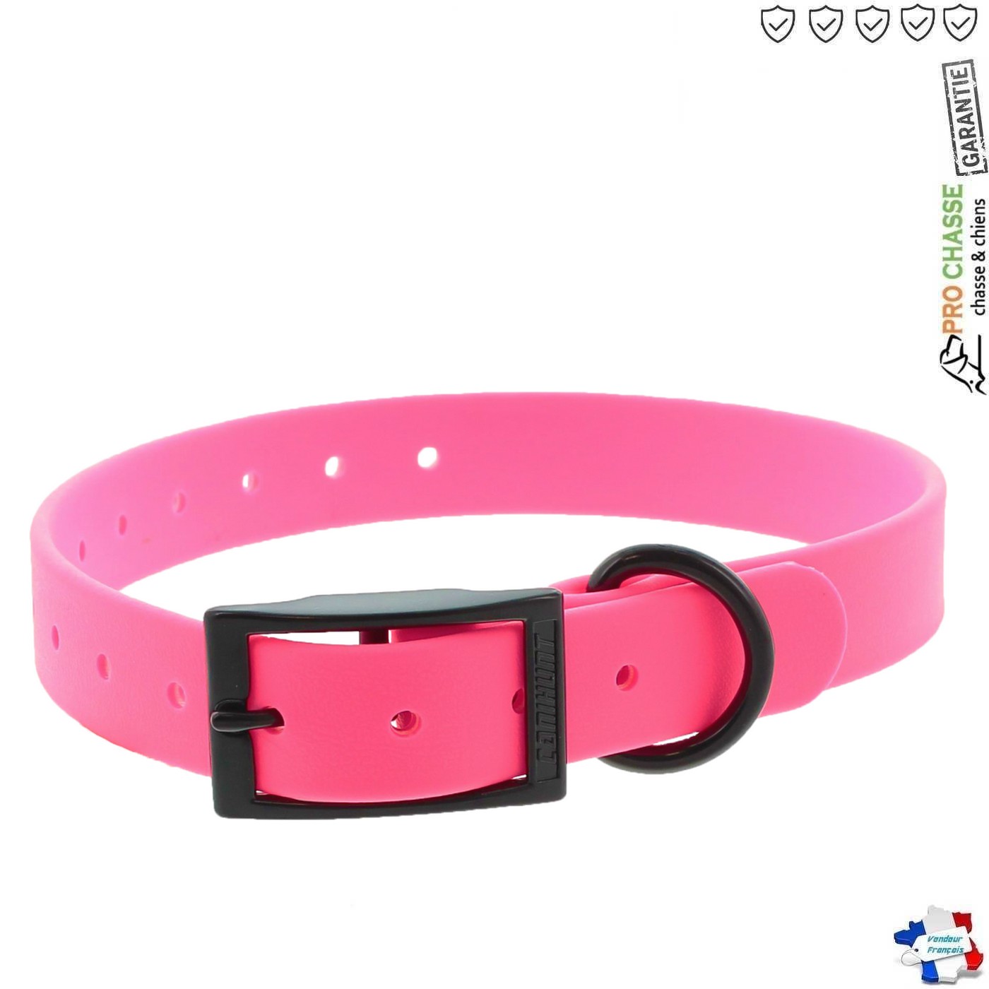 Collier gravé pour chien de chasse‎ Collier biothane PVC gravé