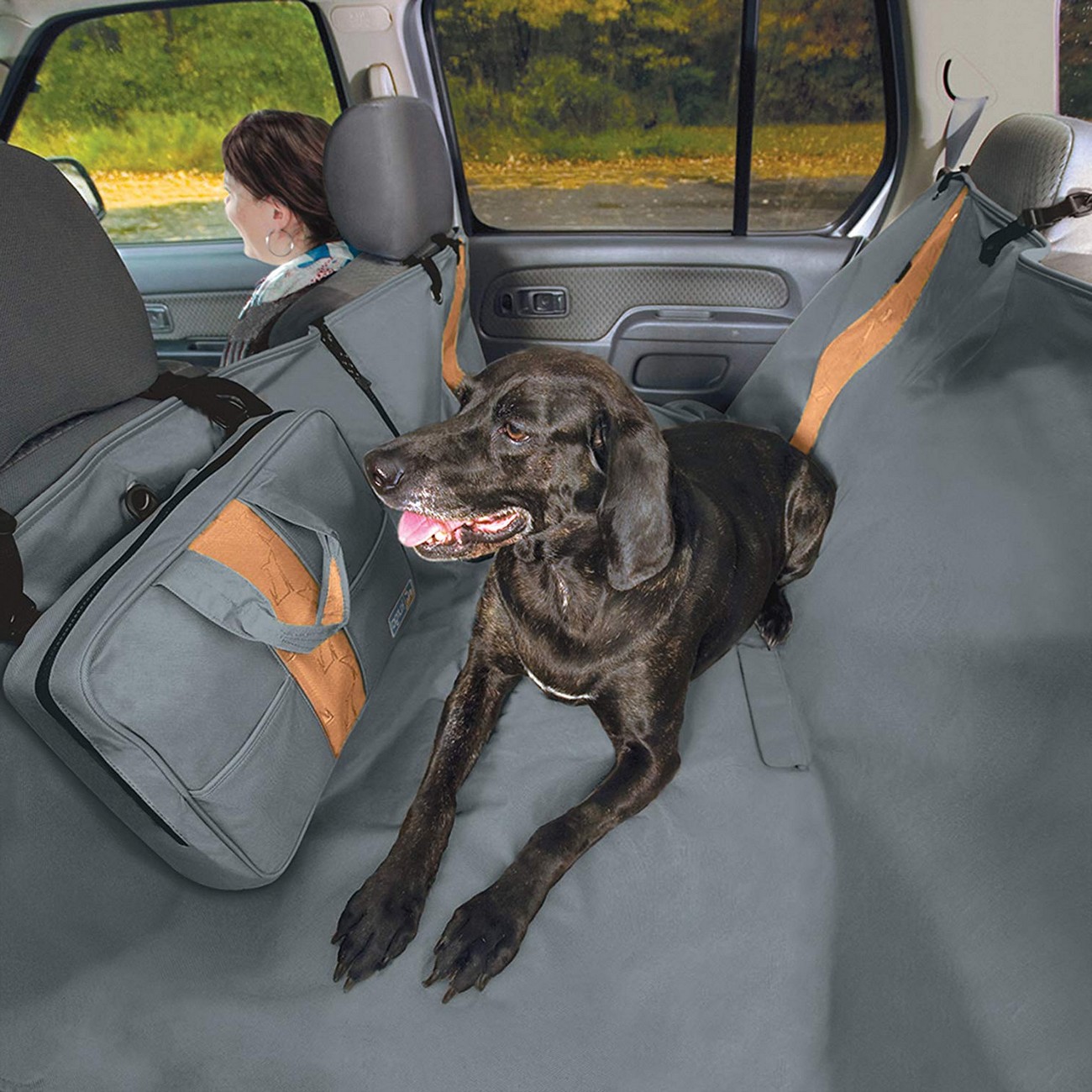 Hamac de banquette arrière pour chien Gris Anthracite