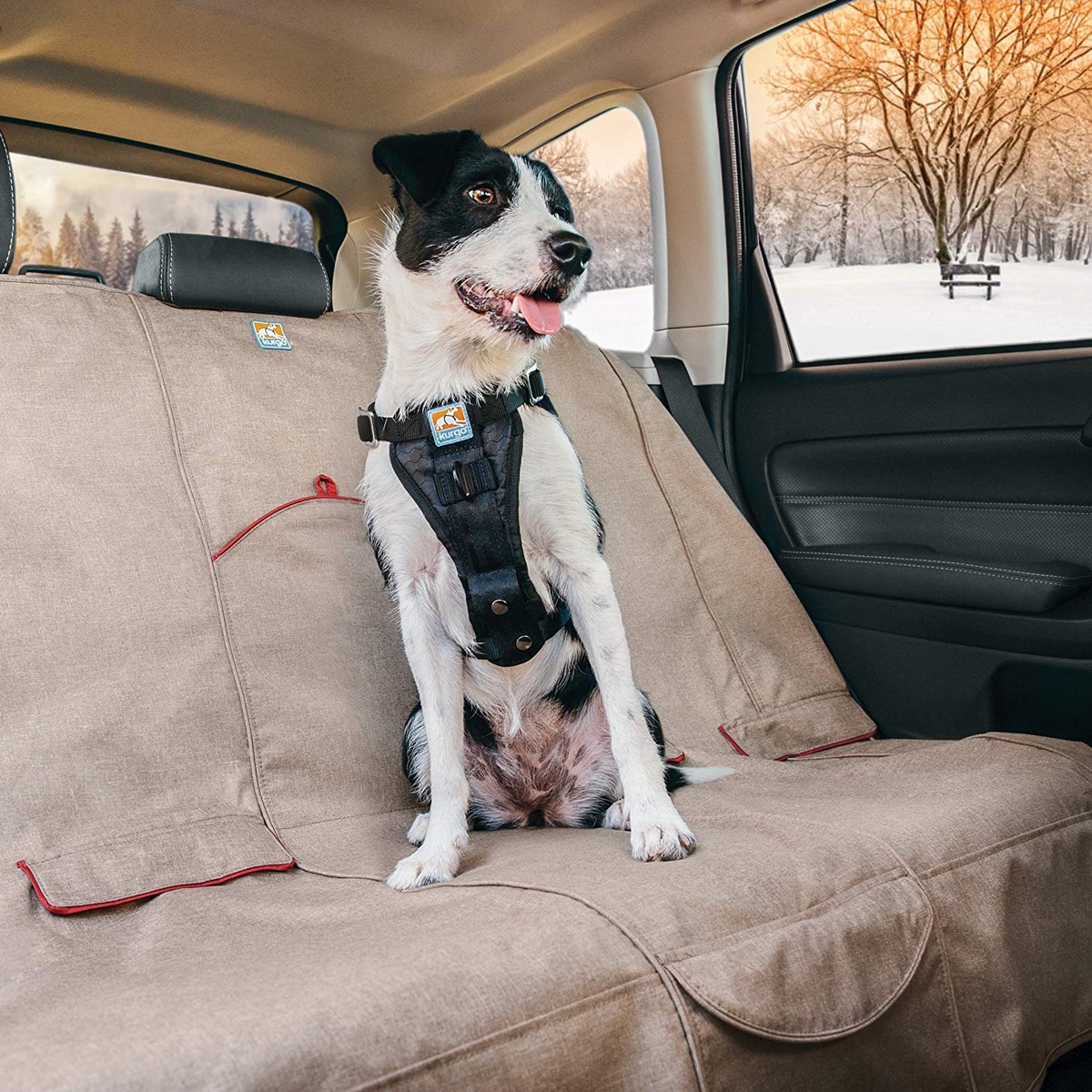 Kurgo Housse de Banquette Arrière Pour Chien Grise