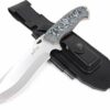 JEO-TEC Nº43: Outdoor/Survie/Couteau de Chasse – Manche en Micarta – Lame INOX MOVA – Étui de Transport en Cuir Position Multiple – Fabriqué en Espagne