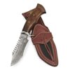 BIGCAT ROAR Couteau de chasse fait main en acier damas Couteau bushcraft avec étui Couteau EDC de survie de 10 pouces pour homme Lame fixe (manche en bois de noyer) Viper Hunter