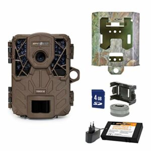 Spypoint ForCE-10-EU Caméra de Surveillance avec Batterie au Lithium SD et boîtier de Protection en métal pour l'extérieur Marron Camouflage