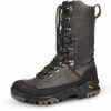 Härkila Bottes de chasse doublées Driven Hunt GTX en cuir pour homme – Bottes d’hiver imperméables pour la chasse, marron foncé, 40 EU