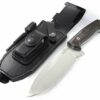 JEO-TEC Nº39 - Nouvelle CELTIBERO - Couteau de Camping, Randonnée Chasse Outdoor Survie Bushcraft Multifonctionnel, Lame INOX MOVA-58, Étui de Transport en Cuir Position Multiple, Fabriqué en Espagne