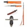 Epieu de chasse solide démontable léger 120 Cm – Pour battue gibier sanglier – Manche en fibre de verre – lame en acier inoxydable avec gaine en cuir incluse