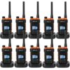 Retevis RB627B Talkie Walkie Rechargeable, PMR446 Talkie-Walkie 16 Canaux, VOX, LED Lampe de Poche, CTCSS/DCS, LCD Affichage, Alarme d’urgence, Talkies Walkies pour Restaurant (10 Pcs, Noir)