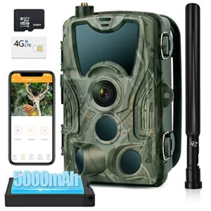 4G/LTE Caméra de Chasse 30MP 4K Vidéo, Lithium 5000mAh, Camera de Chasse  Vision Nocturne avec App Gratuite Carte SIM, Vidéo en Temps Réel, Vitesse  de Déclenchement 0,2s,Détecteur de mouvement 120° - ProChasse