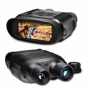 Jumelles de Vision Nocturne SOLOMARK, Jumelles infrarouges numériques 7X - Enregistreur vidéo avec caméra Photo HD 1280x720p - Grand écran 4 '' et portée de Vision de 1300ft / 400m