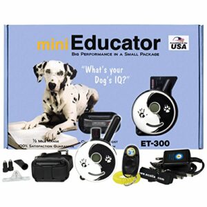 E-Collar - ET-300ZEN - Kit collier de dressage Mini Educator étanche à portée de 800 m - Collier de stimulation statique, vibration et son avec clicker PetsTEK de dressage pour chien