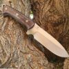 JEO-TEC Nº39 - Nouvelle CELTIBERO - Couteau de Camping, Randonnée Chasse Outdoor Survie Bushcraft Multifonctionnel, Lame INOX MOVA-58, Étui de Transport en Cuir Position Multiple, Fabriqué en Espagne