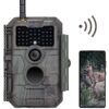 GardePro E6 Caméra de Chasse WiFi Antenne avec App 24MP 1296P H.264 Vidéo, Jusqu’ 25m No Glow Infrarouge Vision Nocturne, Objectif à Grand Champ de 110° et IP66 étanche