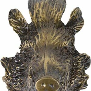 EUROHUNT Tête biseautée couleur bronze pour décoration de trophée (grand).