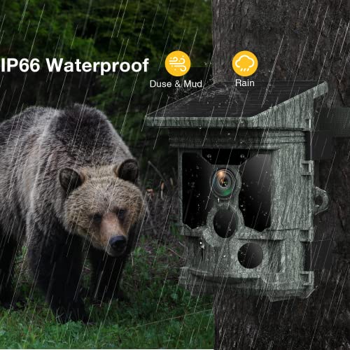 VOOPEAK Caméra de Chasse à Panneau Solaire 4K 30fps 46MP Camera de Chasse  WiFi Bluetooth avec Vision Nocturne Activée par Le Mouvement, Étanche IP66 Camera  Chasse : : Sports et Loisirs