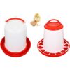 OUYOLAD Kit de mangeoire et d’abreuvoir pour Poussins Mangeoire Automatique de 1,5 kg pour Poussins et Abreuvoir de 3 litres pour Poussins Poussins de Ferme avicole