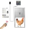 Petcozife Porte de Poulailler Automatique, Kit D’ouverture de Porte de Poulet avec Capteur de Lumière et Minuterie, pour élever des Poulets en Toute Sécurité sur Une Ferme Domestique, 30x30cm