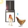 Breadom Porte De Poulailler Automatique, Ouvre-Porte De Poulailler Automatique Étanche Ip66 avec Capteur De Lumière, Alimenté par Batterie, Porte De Poulailler
