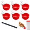 DIY Abreuvoir Poules, 6 Pièce Abreuvoirs Automatiques Kit, Abreuvoir Poule avec scie à Trou de pour Poussins Canards Oies Dindes ou Lapins