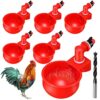 Gobelets à Eau de Poulet, Breuvoir de Poulet, Abreuvoir Poules Automatique, Abreuvoirs Automatiques Kit Abreuvoir Poules Abreuvoir Poule, 6 Pièce DIY Abreuvoir Poules Volaille Automatique Abreuvoir