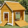 Pets Imperial® Hawksmoor Poulailler - Clapier en Bois - Plateau Coulissant Et Toit Ouvrant - 2 Espaces pour Les Nids