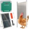 Agrarzone Porte de poulailler solaire automatique avec trappe 30 x 40 cm | avec minuterie et capteur de lumière | 230V, piles et solaire | un élevage de poules sécurisé