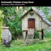 Gobesty Porte De Poulailler Automatique, Porte de Poulet avec capteur de lumière, ouvre-Porte poulailler, Nouveau Porte Automatique Poulailler pour Un Elevage de Poulets Sécurisé