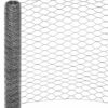 Garmix Grillage à Poule & Lapin | Clôture Poulailler | pour Enclos Parc Jardin | Fils de Fer Galvanisé, Maille Hexagonale 50mm, Épaisseur 1,0mm (120cm x 25m)