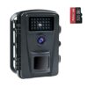 COOLIFE 28MP 1520P HD Caméra de Chasse Vitesse de Déclenchement 0.2s et 27 pcs Infrarouges LED de 940nm, Camera de Chasse Nocturne IP66 Étanche à l’eau et à la Poussière avec Carte 32G (Noir)