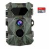 COOLIFE Caméra de Chasse 4K 32MP Vision Nocturne 35m Vitesse de Déclenchement 0.1s Caméra Chasse Infrarouge 46 pcs Low Glow IR LEDs Camera de Chasse Nocturne avec Carte 32G
