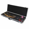 HMF 14404-02 Malette pour Armes Longue en Aluminium avec Mousse Prédécoupée | 96 x 36 x 12 cm | Noir