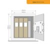 Yale YSEB/400/EB1 Coffre-Fort de Sécurité à Serrure Electronique 100 000 Combinaisons, A Poser et sceller | Format 40 x 35 x 34 cm (38,5L), Noir