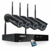 Kit Caméra Surveillance WiFi Extérieure sans Fil, DEATTI 2K 8CH Système de CCTV Caméra Sécurité Hydrofuge et Infrarouge Nocture, Accès à Distance, Vidéo Surveillance sans Fil, Disque Dur de 1 to