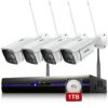 REIGY 3MP Système Surveillance WiFi Exterieure avec Spotlight et 1TB HDD , Kit Camera Videosurveillance 8CH 5MP NVR + 4X 1296P Camera, Audio Bidirectionnel Vision Nocturne Colorée Imperméable