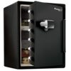 MASTER LOCK Coffre-fort [Ignifuge et Etanche] [XXL 56,6 L] [Combinaison Electronique + Alarme] – LFW205TWC – Pour vos documents d’identité, documents A4, ordinateurs portables, bijoux