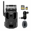 VOSKER V200 | Caméra de sécurité cellulaire | Panneau Solaire intégré | LTE, sans Fil, résistant aux intempéries, Aucun WiFi nécessaire | Caméras de Surveillance extérieure activées par Le Mouvement
