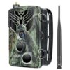 Caméra De Chasse 4G 4K 30fps Vidéo en Temps Réel, Clear 65FT NO Glow INFRARIGE Vision NOIME, 0,5S Motion Activé De 120° Détection, Max 256 Go SD Carte, App Contrôler