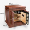 RUFFUZE Boîte sûre, sécurisé à Domicile, Assurance-Maison Safe Box Money Security Valeur Capacité numérique Prime de Bois Massif Chinois Maison ménage caché (Couleur: Brown), Marron, (home)