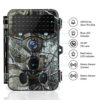Trail Camera - 1520P 20MP Game Camera with 0.2s Trigger Speed Trail Cam with 80ft No Glow Motion Activated Detection and Waterproof, Hunting Cameras for Outdoor Wildlife Monitoring and Home Security