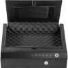 VEVOR Coffre-Fort pour Pistolet 32x25x8 cm Coffre-Fort à Empreinte Digitale Combinaison 20 Empreintes Clavier Code Clé Coffre de Sécurité Anti-Effraction en Acier Mallette Portable pour Argent Bijoux