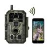 BLAZEVIDEO WiFi Caméra de Chasse 32MP 1296P Bluetooth Camera de Surveillance IP66 Étanche avec Vision Nocturne Infrarouge, Détecteur de Mouvement, Grand Angle 120° et Contrôle APP, pour l’extérieur