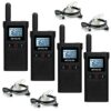 Retevis RB628 Talkie Walkie avec Casque, PMR446 sans Licence 4 Pcs, Noir