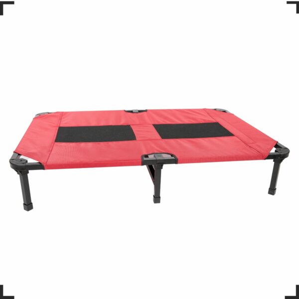 11- Matelas de repos surélevé pour chien - Intérieur extérieur - Rouge - M  74x51x19 - Lucky Dog