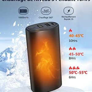 Blanc)Chauffage Rapide Chauffe-mains Rechargeable USB Chauffe