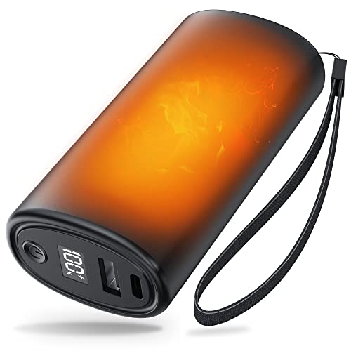 Chauffe-mains rechargeable, portable 10000mah électrique chauffe-main Power  Bank Chauffage double face Chauffe-poche USB