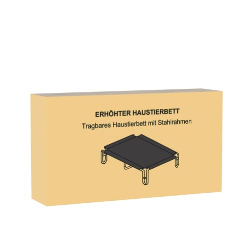 FAYDUDU Lit Chien Surélevé Rafraichissant Lit de Camp pour Chiens Chats Animaux de Compagnie Intérieur Extérieur Panier Chien de Grande Taille Coussin Chien Indestructible (XL)