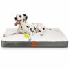 KYG Coussin Chien Orthopédique Panier Tapis Chien Epais Lit pour Chien Grande Taille XL, Matelas Lavable et Dehoussable Haute Densité de Forme D’œuf 105x70x8cm