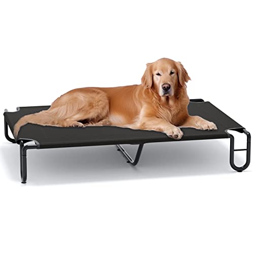 FAYDUDU Lit Chien Surélevé Rafraichissant Lit de Camp pour Chiens Chats Animaux de Compagnie Intérieur Extérieur Panier Chien de Grande Taille Coussin Chien Indestructible (XL)