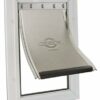 PetSafe Chatière pour grand chiens, en Aluminium, isolante et résistante, panneau de fermeture inclus, facile à installer, non compatible avec le verre – L