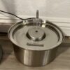 3,2L Fontaine a Eau Chat en Acier Inoxydable, KOOGMOON Fontaine à Eau pour Chat Automatique avec Pompe Silencieuse,Bec de Robinet,Adapté aux Chien Chats