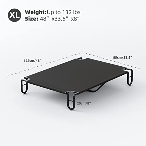 FAYDUDU Lit Chien Surélevé Rafraichissant Lit de Camp pour Chiens Chats Animaux de Compagnie Intérieur Extérieur Panier Chien de Grande Taille Coussin Chien Indestructible (XL)